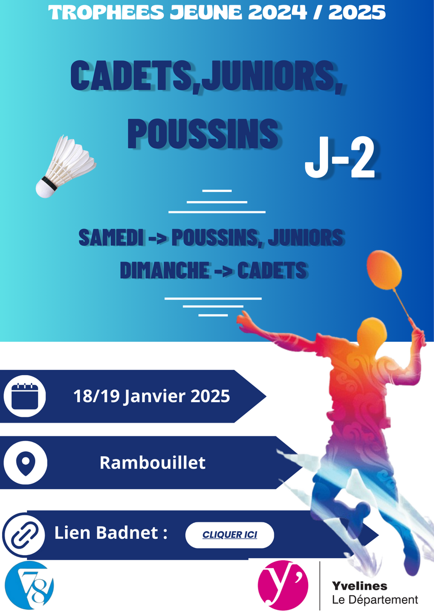 Tournoi jeunes ce week-end à Rambouillet.