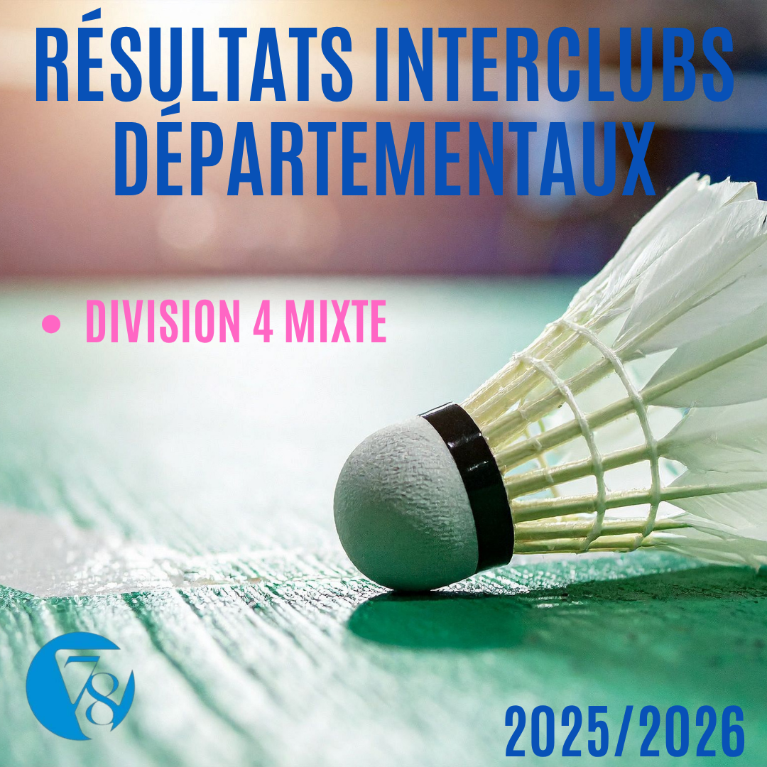 Résultats IC départementaux Mixte Division 4 2025/2026