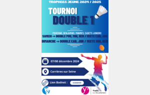 Résultats Doubles 1 Jeunes. 7/8 Décembre