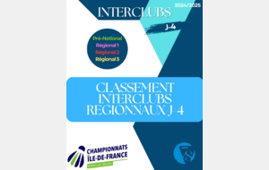 Classement interclubs Regionnaux J4