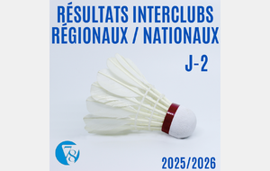 Résultats interclubs National J3 et Régional J2