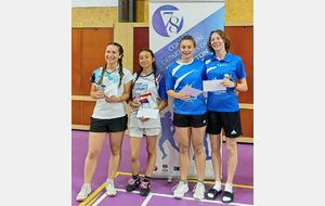 DD Junior
 LEMMEL Norah
U. S. Carrieres/seine
MALHERBE Elyse
U. S. Carrieres/seine
HAAS FAGES Ellie
Triel Badminton Club
LANDRIAU Clara
Triel Badminton Club