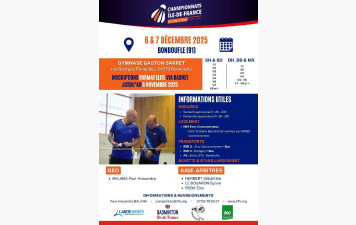 🏸 Championnat Régional Vétérans – 6 &amp; 7 décembre 2025