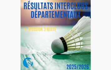 Résultats IC départementaux Mixte Division 3 2025/2026