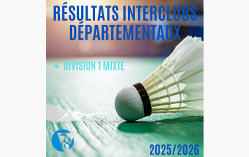 Résultats IC départementaux Mixte Division 1 2025/2026