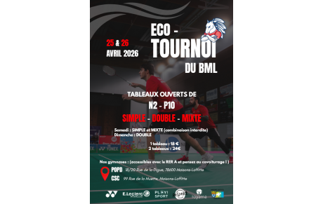 Tournoi de Maisons-Laffitte 25/26 Avril 2026